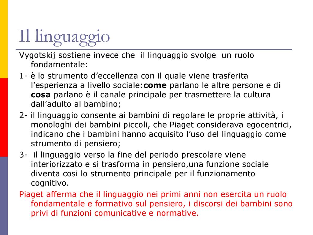 La teoria dello sviluppo sociocognitivo di Vygotskij ppt scaricare